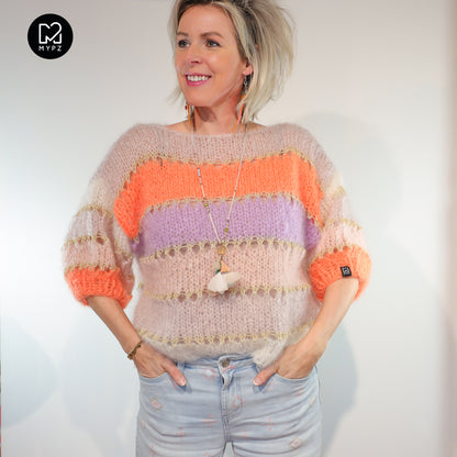 Kit de tricot – MYPZ Basic Light Mohair Top Orange No10 (ENG-NL-DE-FR)