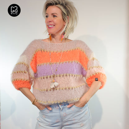 Kit de tricot – MYPZ Basic Light Mohair Top Orange No10 (ENG-NL-DE-FR)