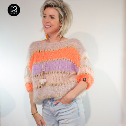 Kit de tricot – MYPZ Basic Light Mohair Top Orange No10 (ENG-NL-DE-FR)