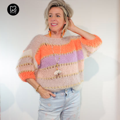 Kit de tricot – MYPZ Basic Light Mohair Top Orange No10 (ENG-NL-DE-FR)