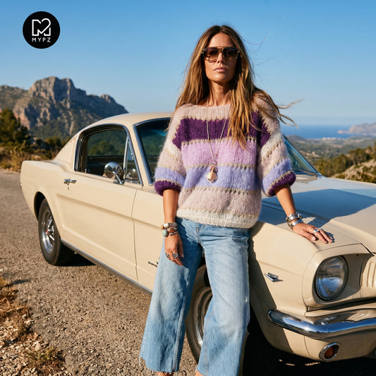 Kit de tricot – MYPZ Basic Light Mohair Top Purple No10 (ENG-NL-DE-FR)