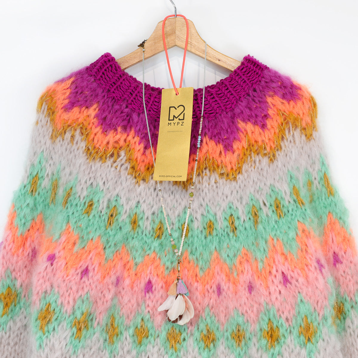 Pull Chunky raglan de haut en bas Snowberry