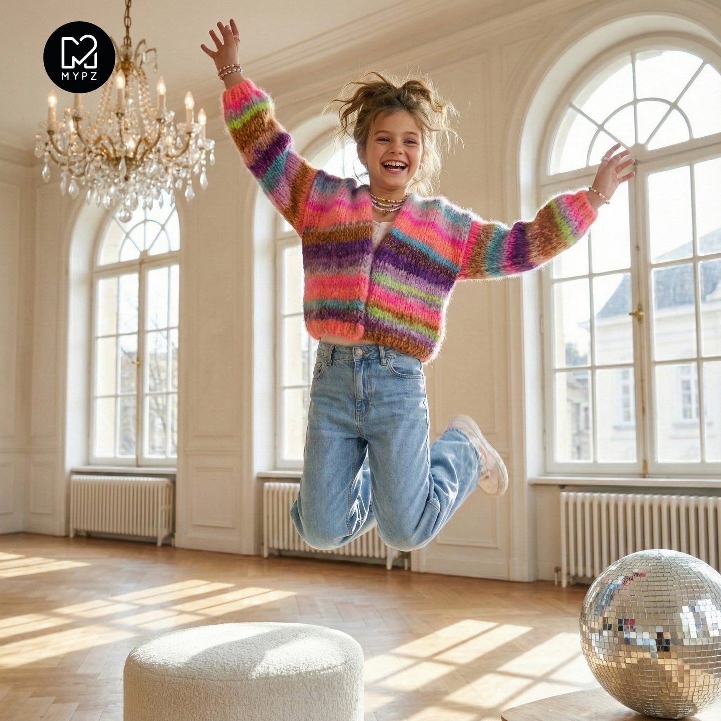 Knit pattern – MYPZ Chunky Mohair KIDS Cardigan Unicorn Glow No12 (ENG-NL-DE)