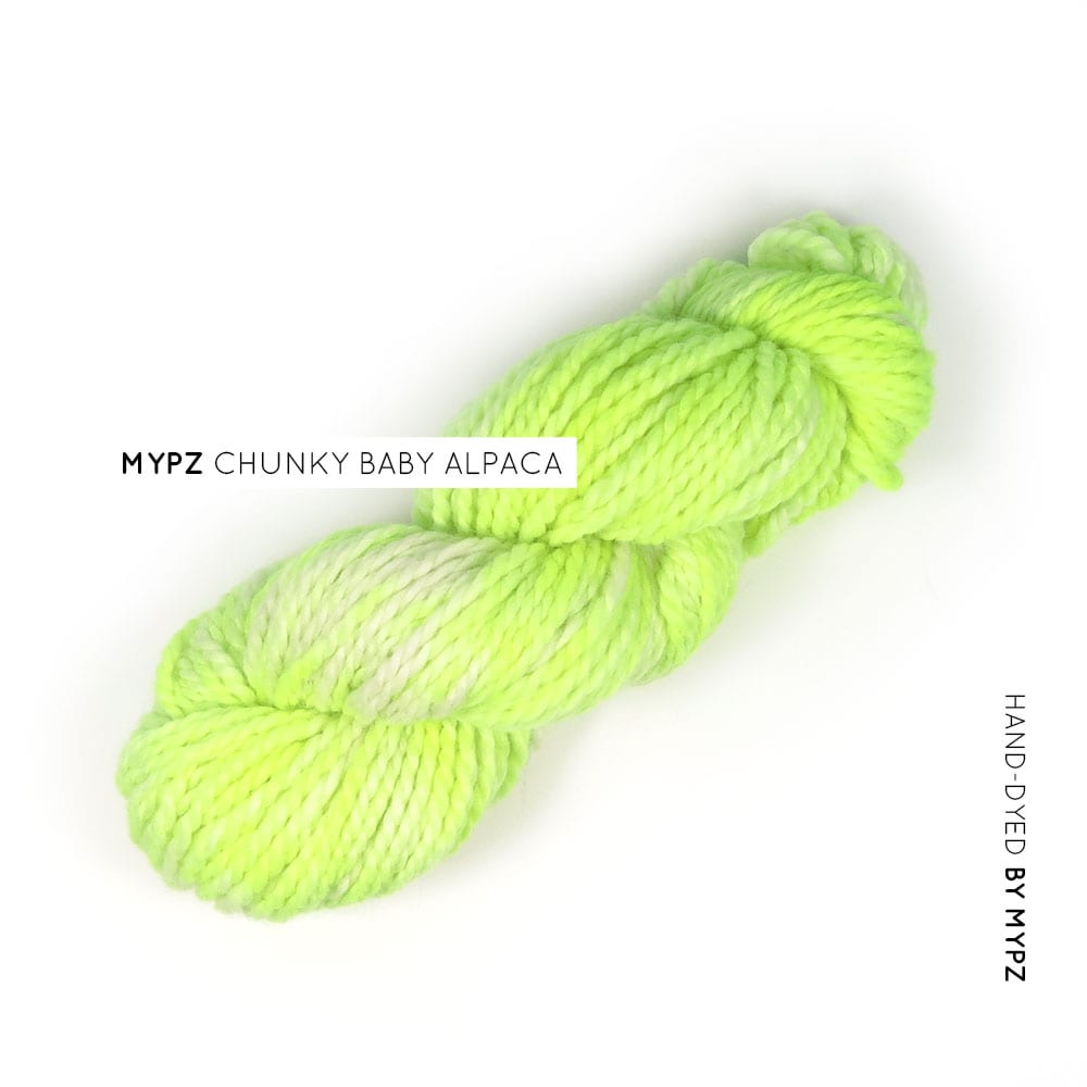 MYPZ hand-dyed Baby alpaca Neon Yellow