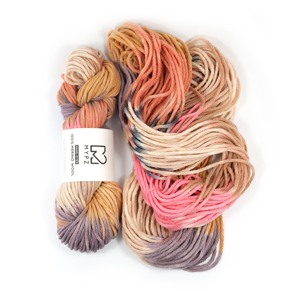 MYPZ Hand-dyed 100% Chunky Merino Wool – Brown Love