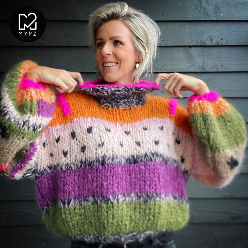 MYPZ Chunky Mohair Pullover Watermelon