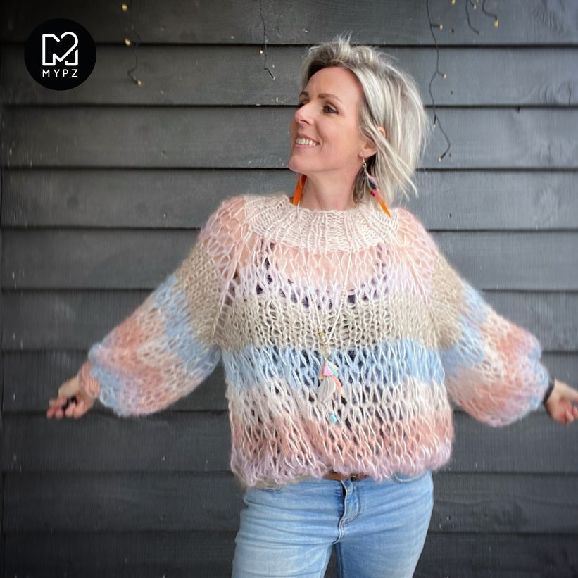 MYPZ knitting kit Club pullover Pastel no15