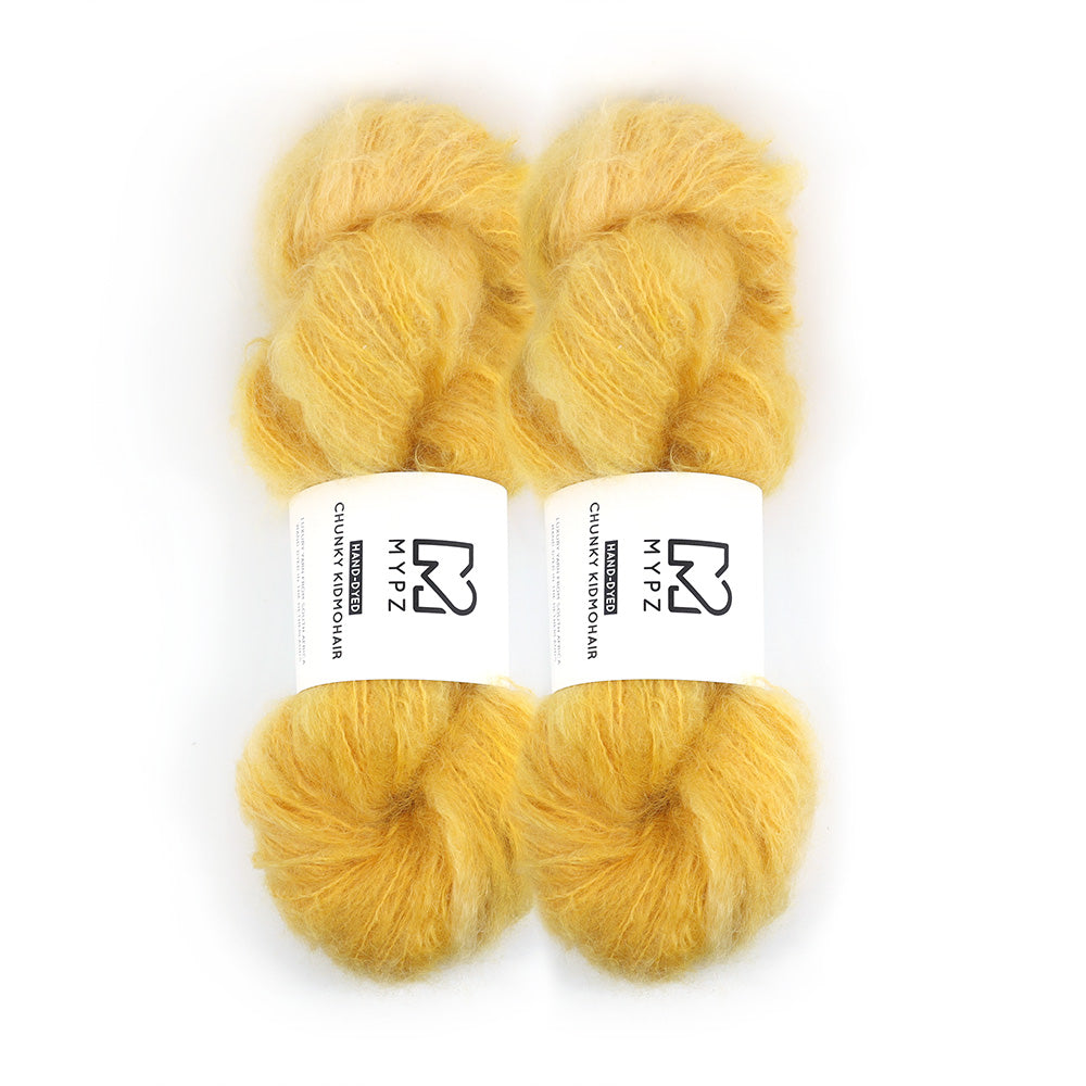 MYPZ Chunky kidmohair – hand-dyed Mustard