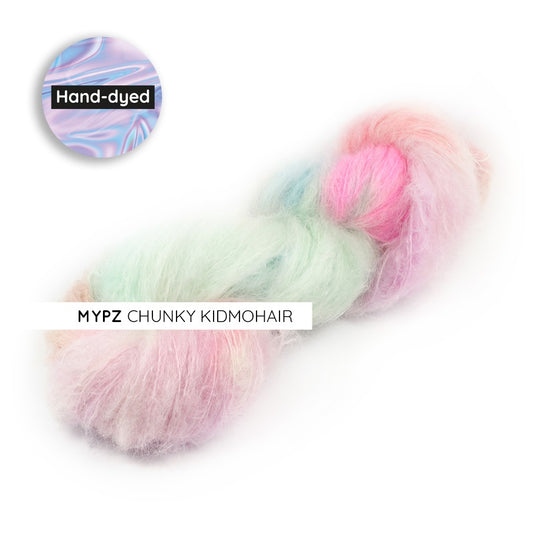 MYPZ Hand-dyed chunky kidmohair dk Pastel Summer
