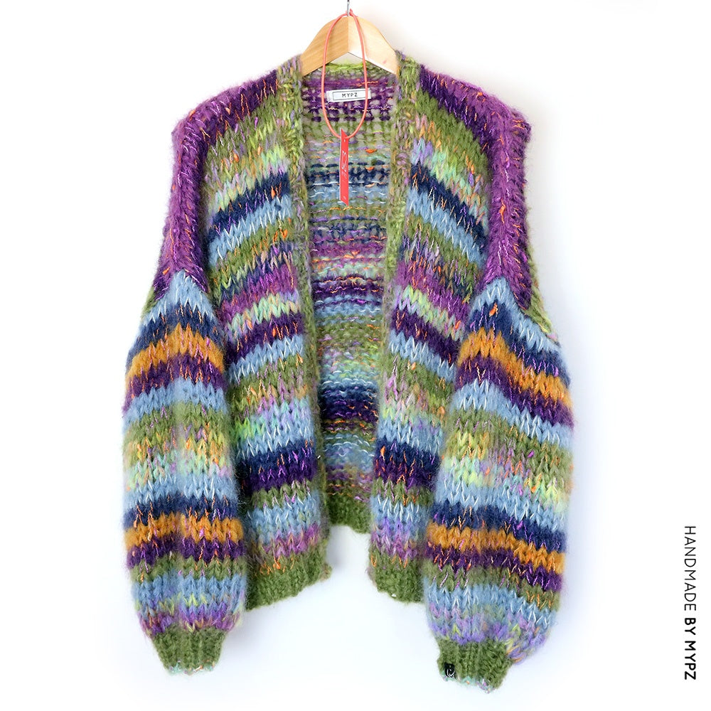 Knit pattern – MYPZ Chunky Mohair Cardigan with band along the fronts No.15  (ENG-NL)