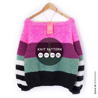 Knit pattern – MYPZ basic top-down raglan sweater Bloom No6 (ENG-NL)