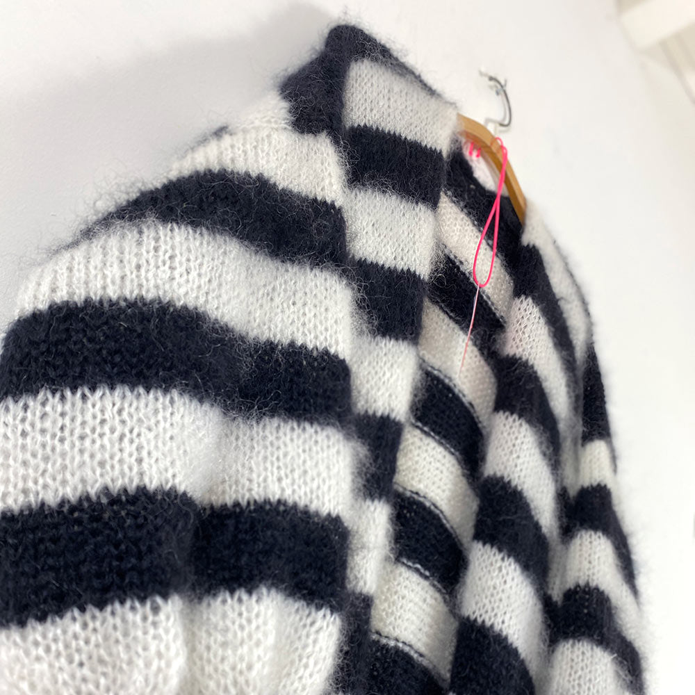 handmade black mohair knit sweater