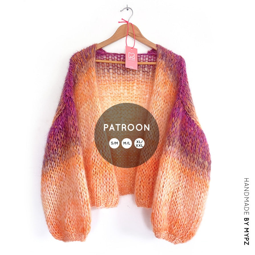 Knit pattern – MYPZ Chunky Gradient Mohair Cardigan No15 (ENG-NL